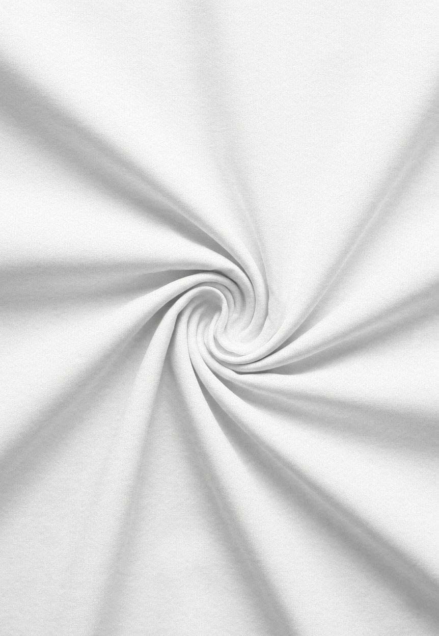biberna Feinbiber-Stretch Spannbetttuch – Stoffmuster Weiss