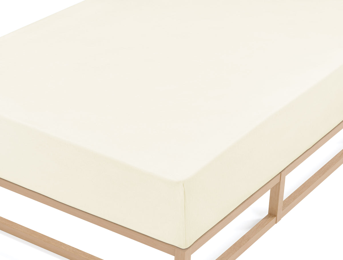 biberna Feinbiber-Stretch Spannbetttuch – Detailaufnahme