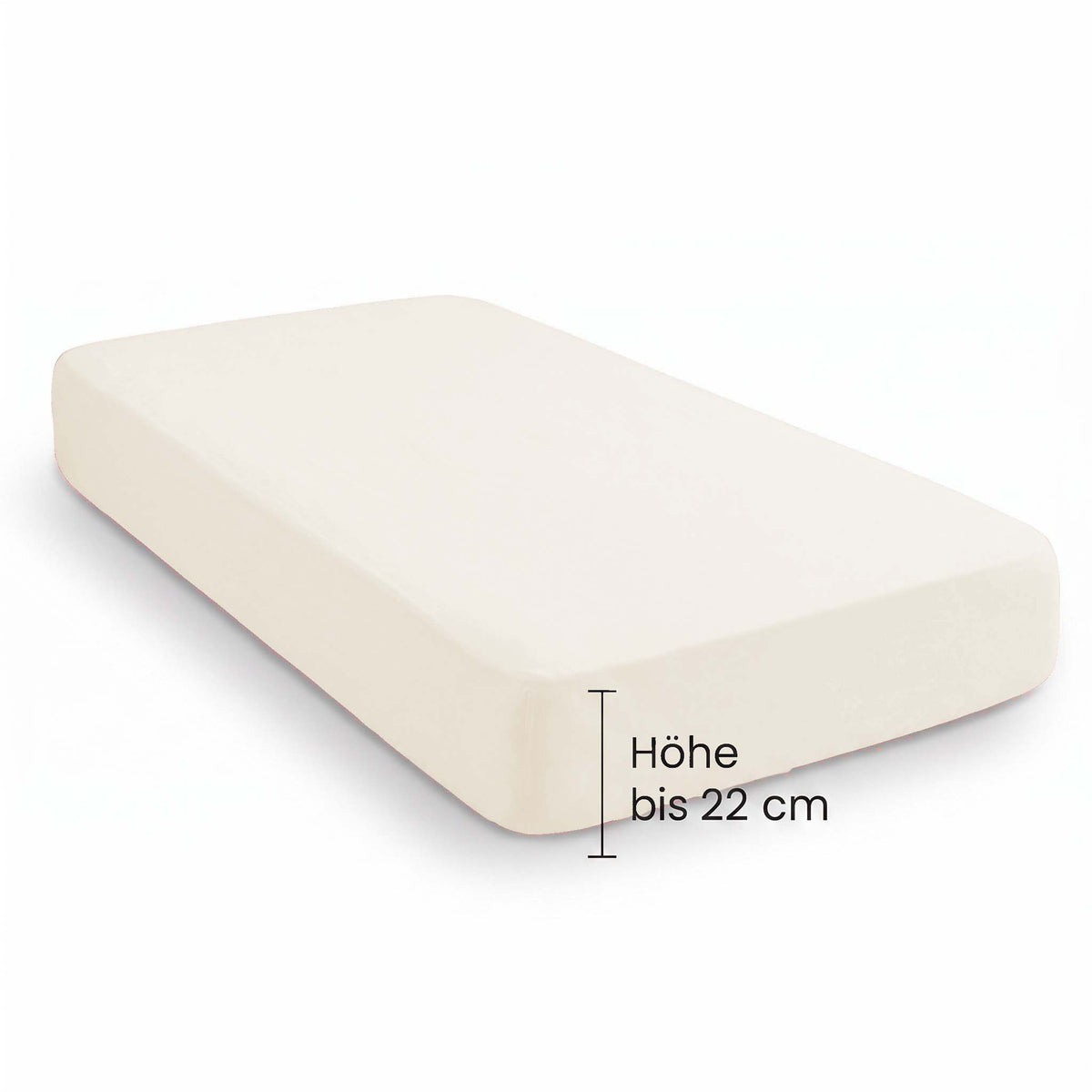 biberna Feinbiber-Stretch Spannbetttuch – Steghöhe