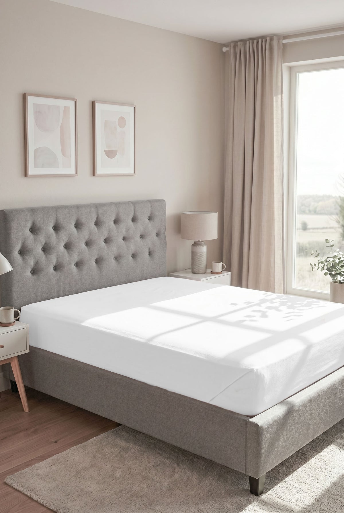 biberna Biber Betttuch – Weiss im Schlafzimmer