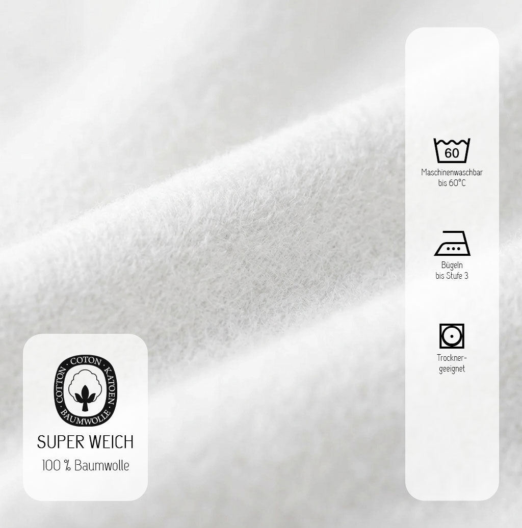 biberna Biber Betttuch – Materialdetail Weiss