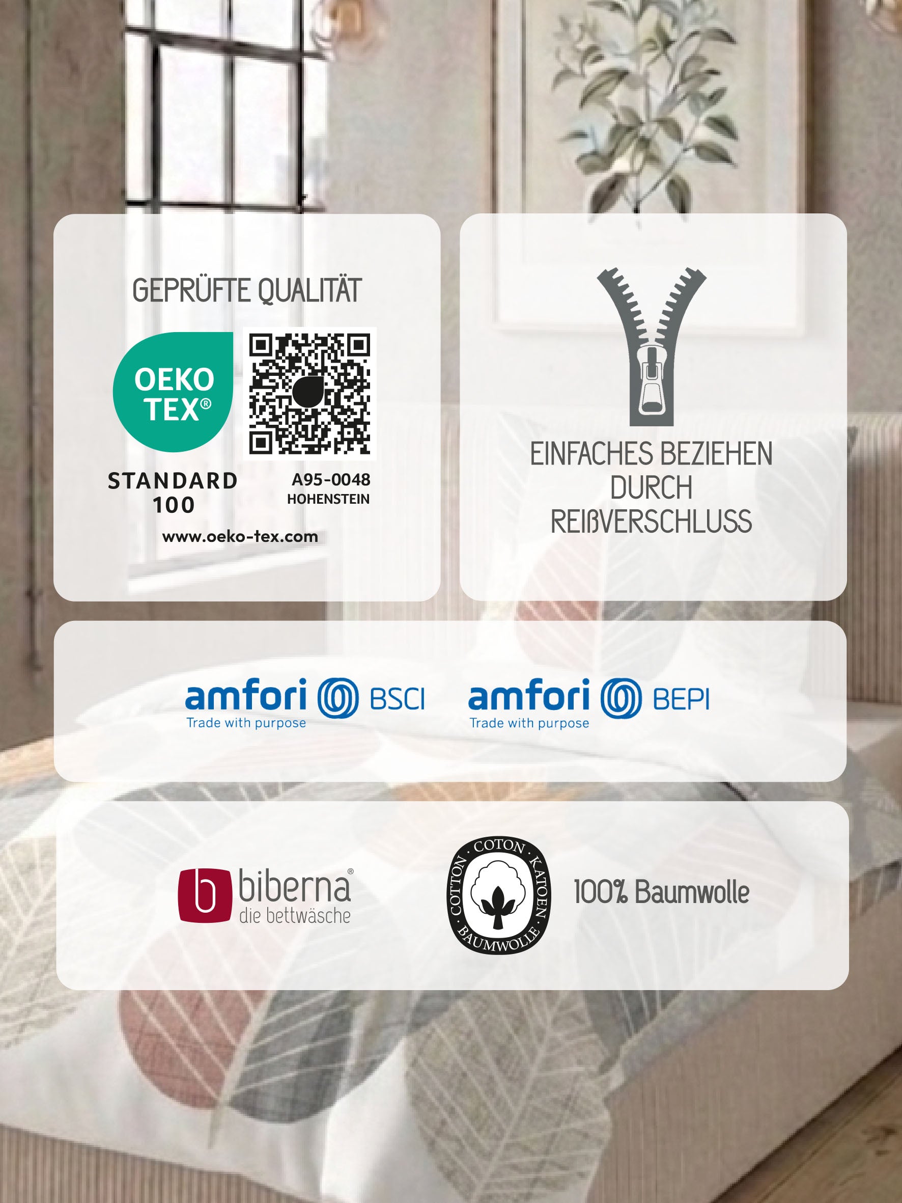 biberna Feinbiber Bettwäsche Natur – Produktdetail