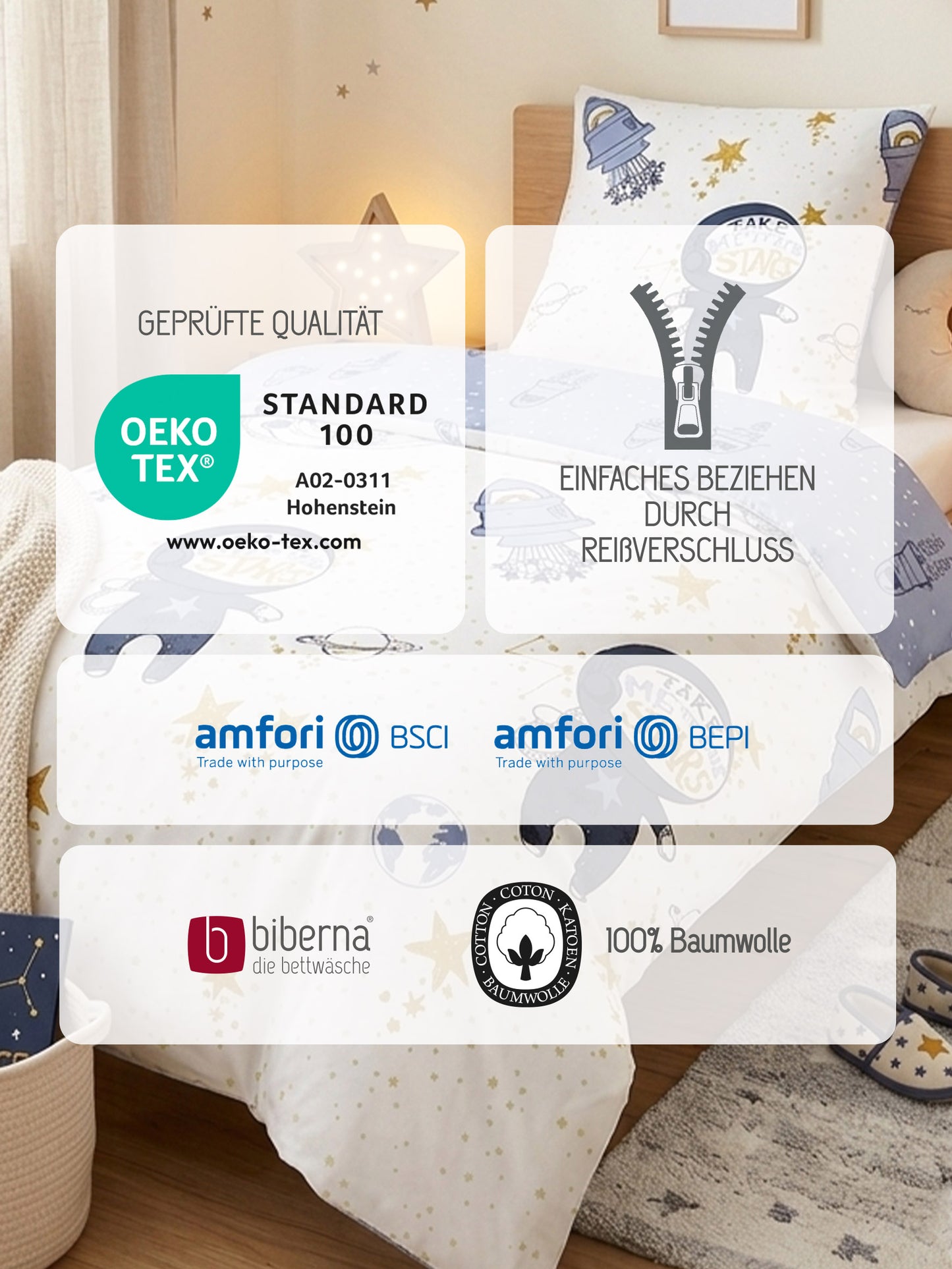 biberna Feinbiber Bettwäsche Eisblau – Produktdetail
