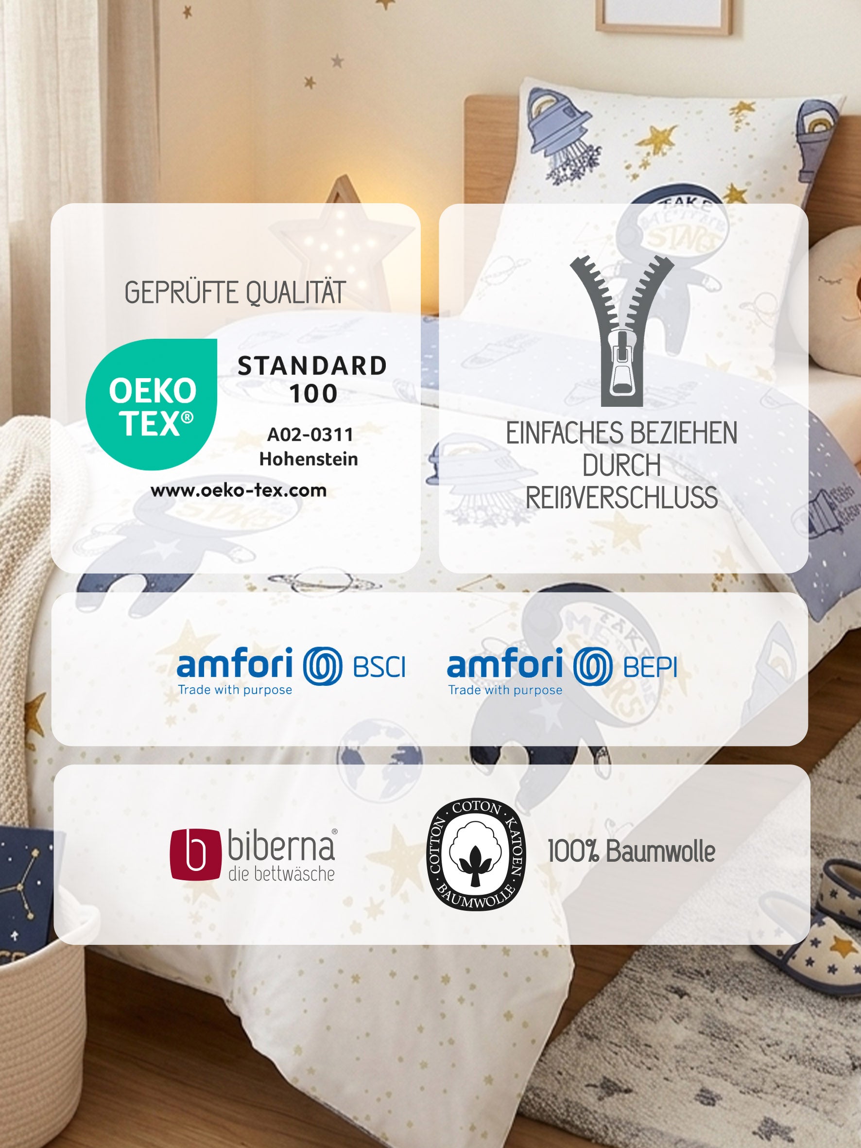 biberna Feinbiber Bettwäsche Eisblau – Produktdetail