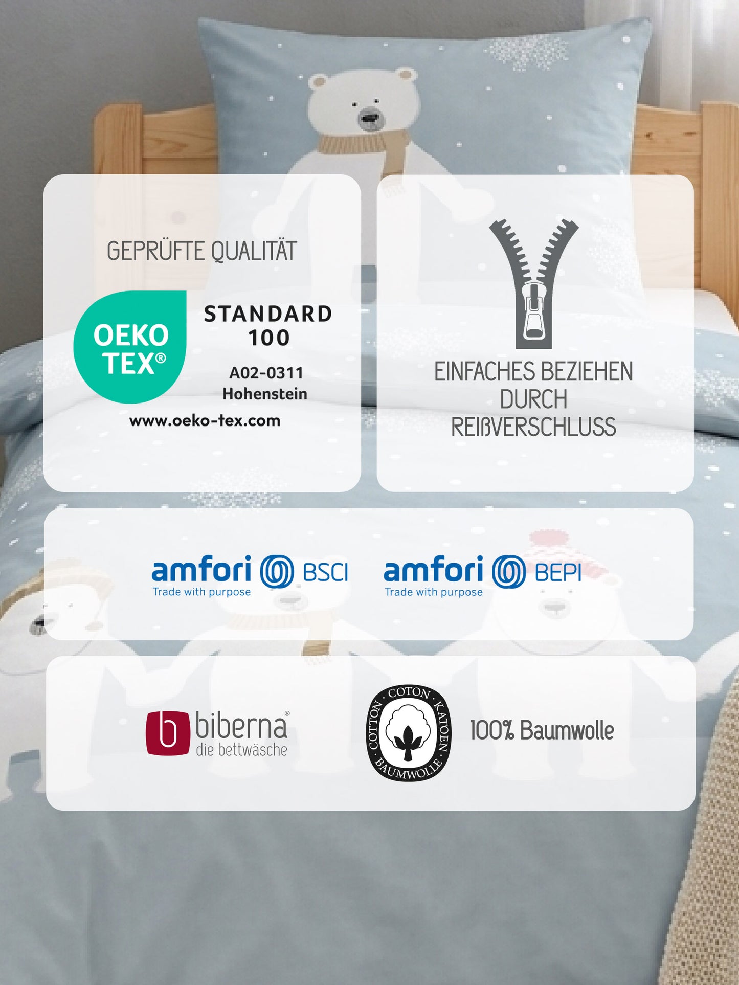 biberna Feinbiber Bettwäsche Taubenblau – Produktdetail