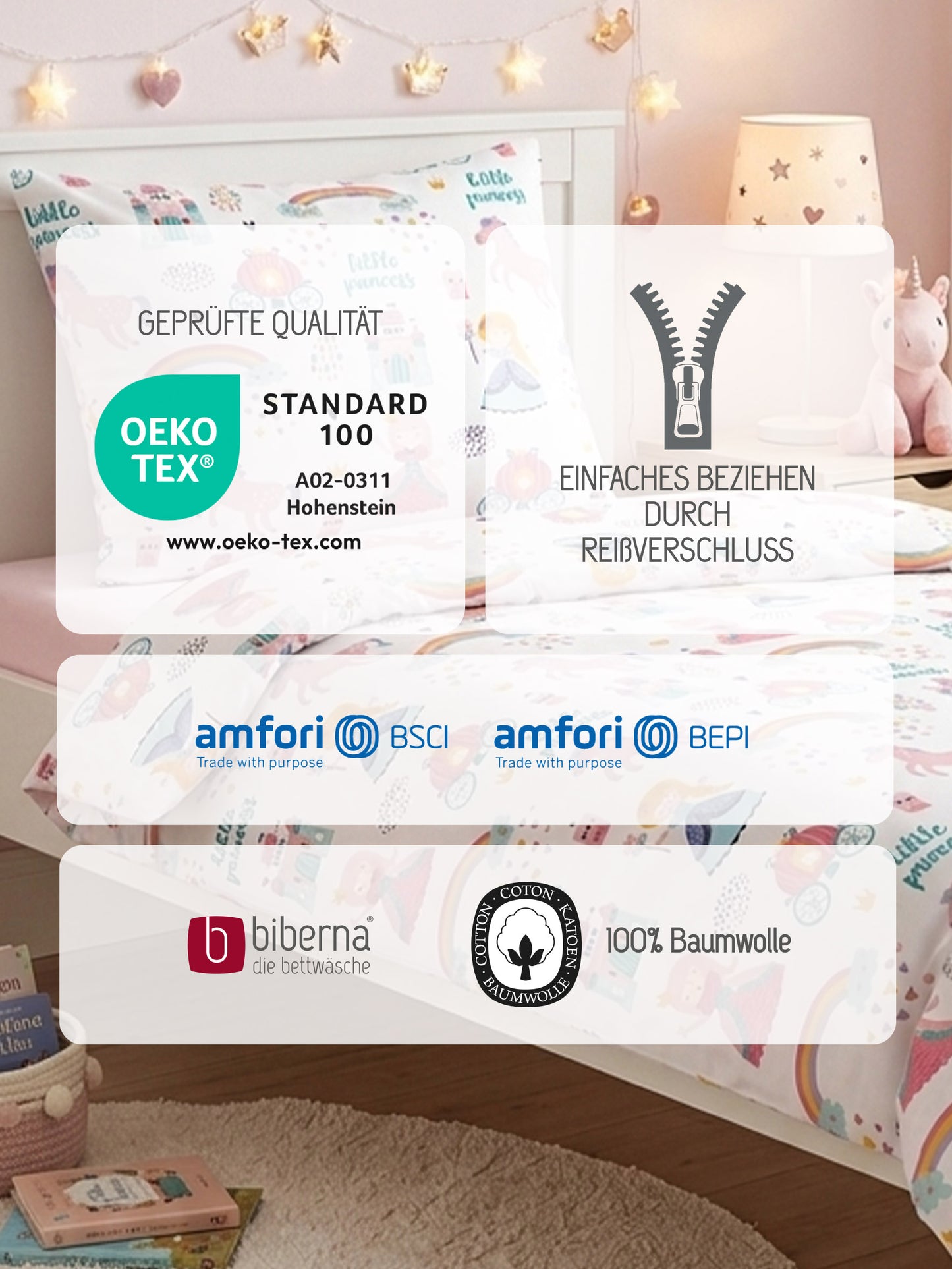 biberna Feinbiber Bettwäsche Weiss – Produktdetail