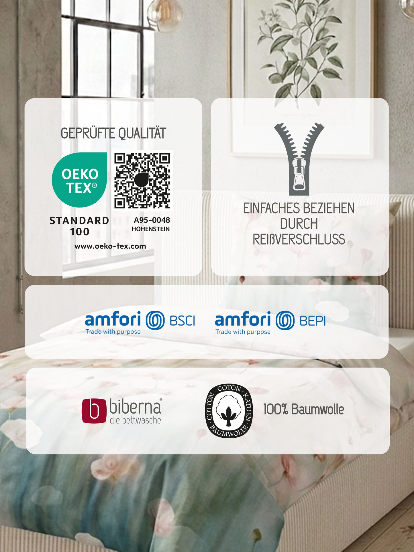 biberna Feinbiber Bettwäsche Natur – Produktdetail