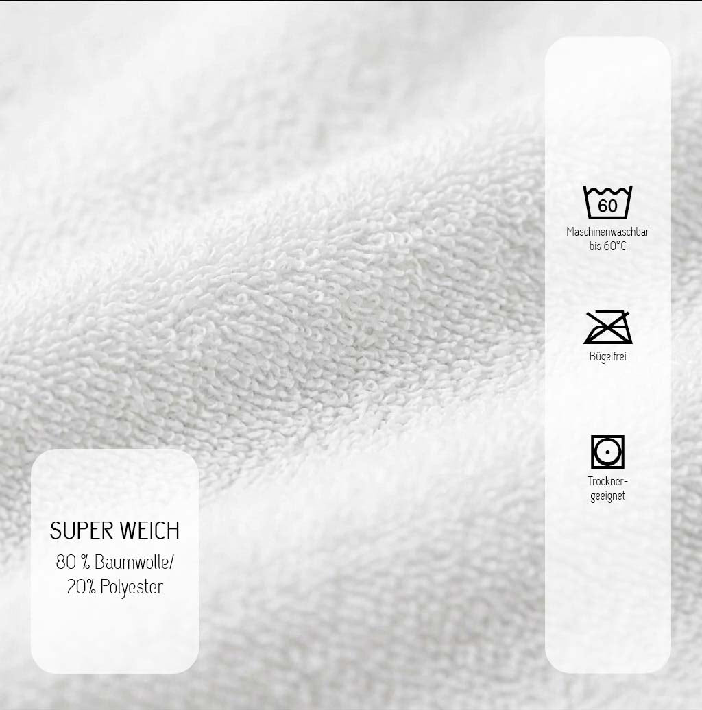 biberna Frottee-Stretch Spannbetttuch – Materialdetail Weiss