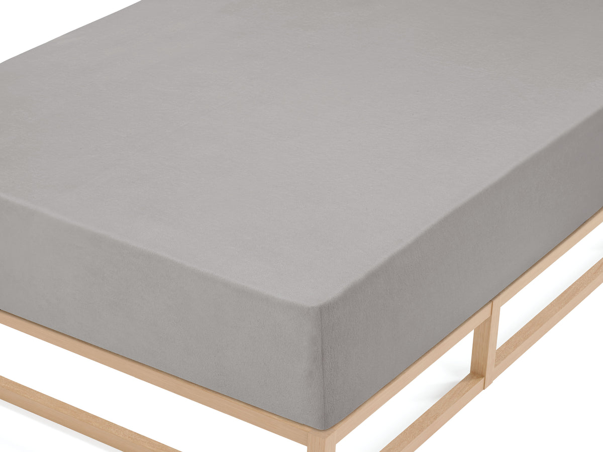 biberna Frottee-Stretch Spannbetttuch – Detailaufnahme