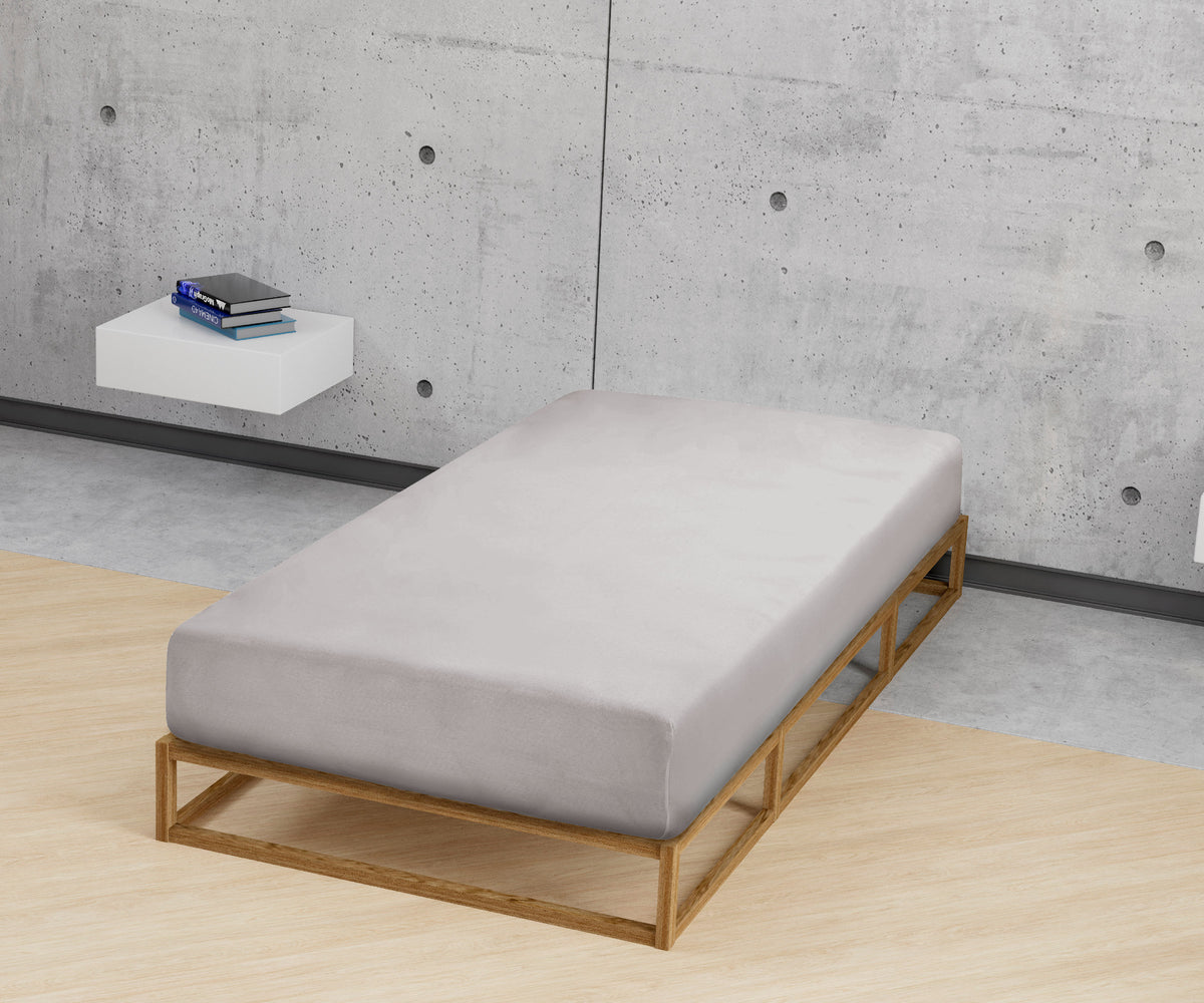 biberna Frottee-Stretch Spannbetttuch – Detailaufnahme