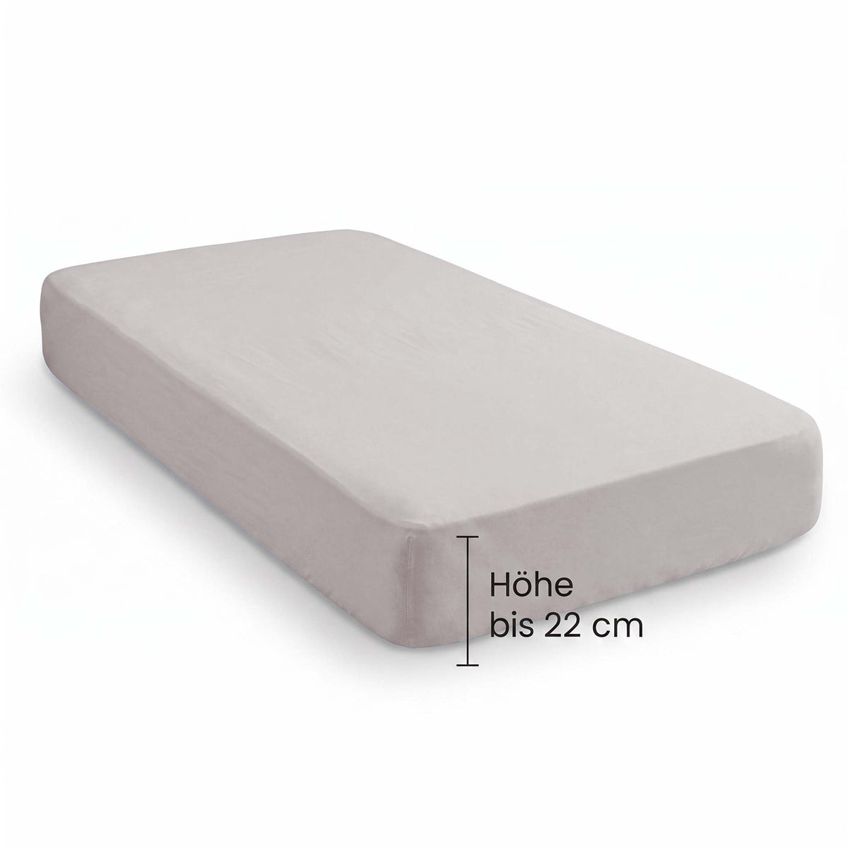biberna Frottee-Stretch Spannbetttuch – Steghöhe