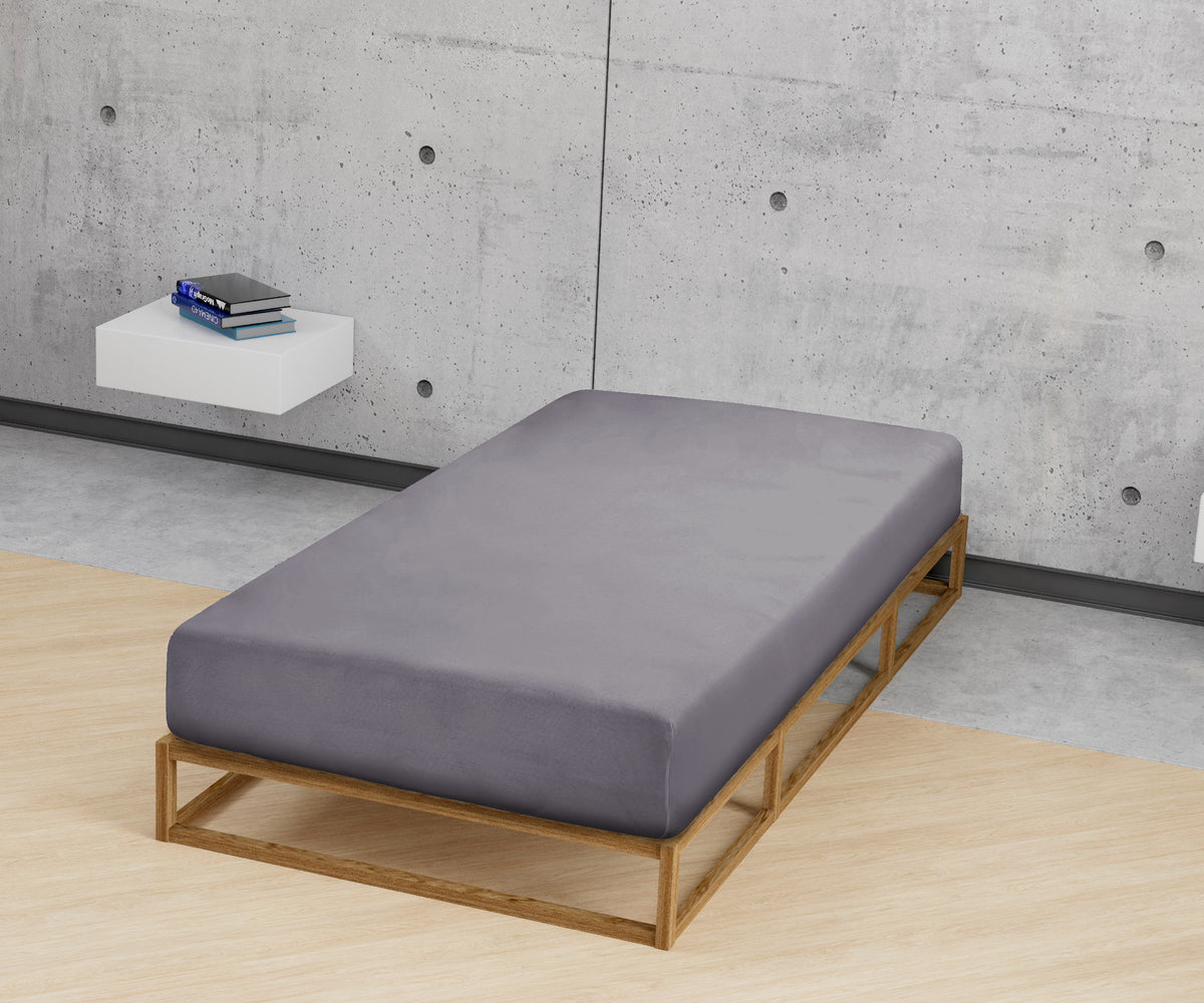biberna Frottee-Stretch Spannbetttuch – Detailaufnahme