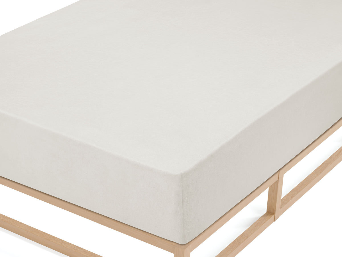 biberna Frottee-Stretch Spannbetttuch – Detailaufnahme