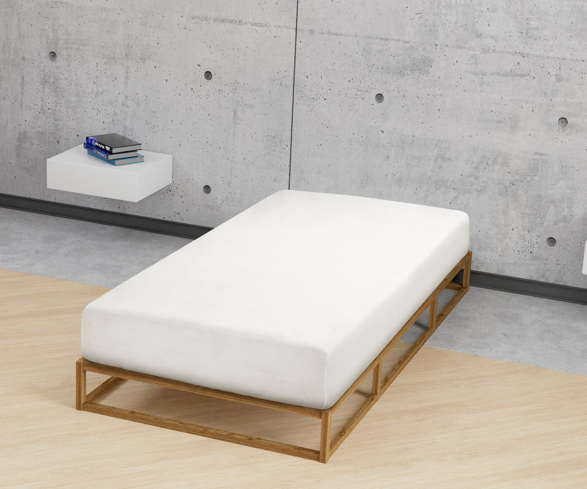 biberna Frottee-Stretch Spannbetttuch – Detailaufnahme