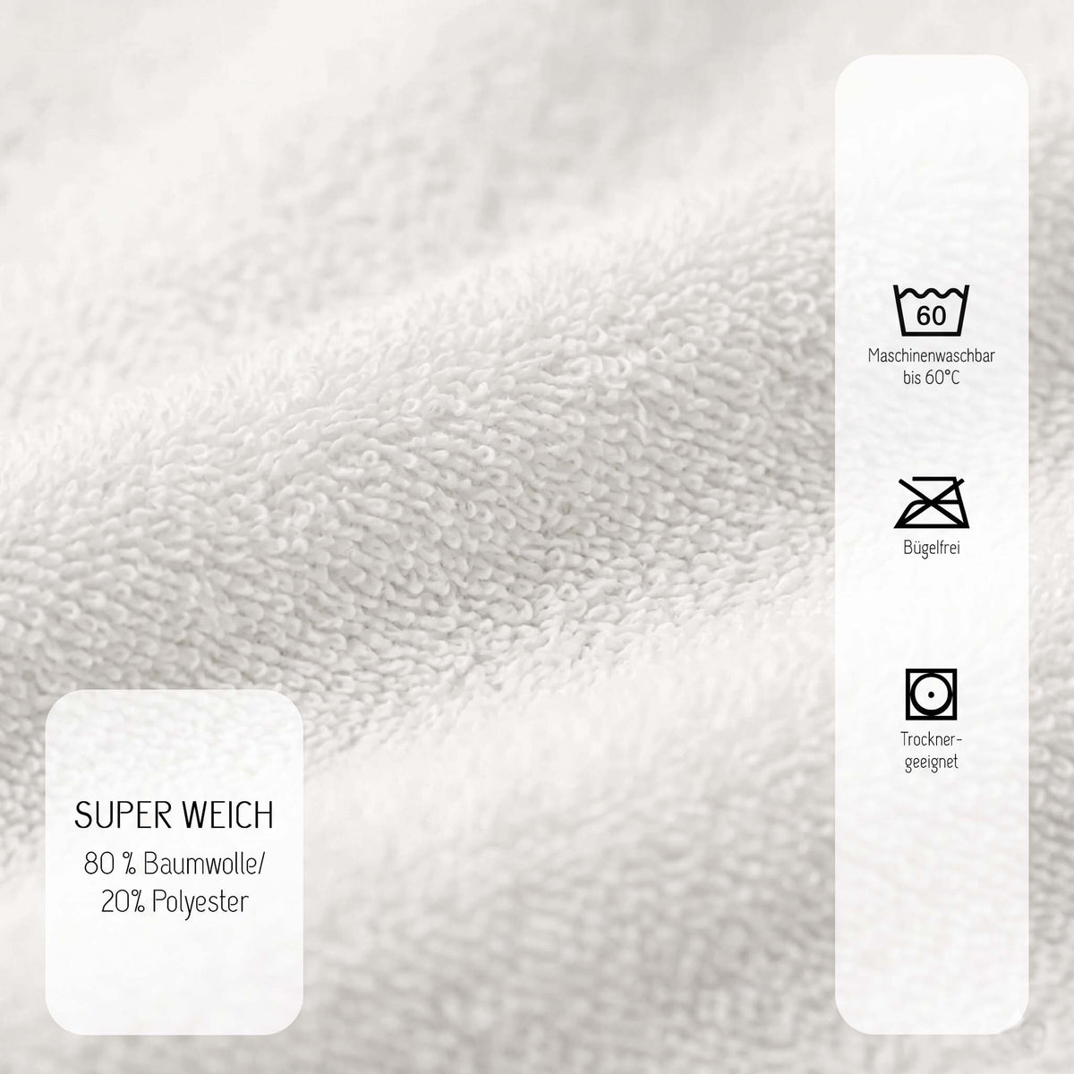 biberna Frottee-Stretch Spannbetttuch – Materialdetail Grau