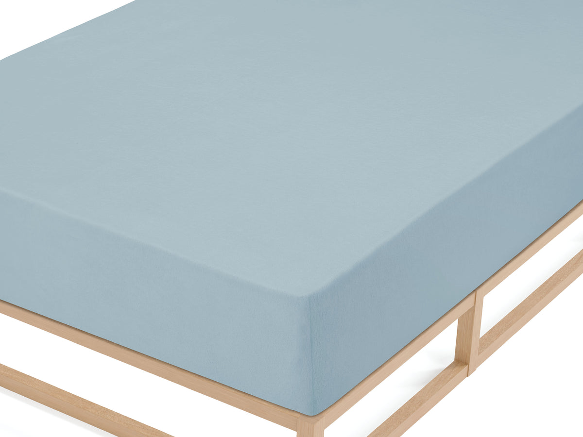 biberna Frottee-Stretch Spannbetttuch – Detailaufnahme