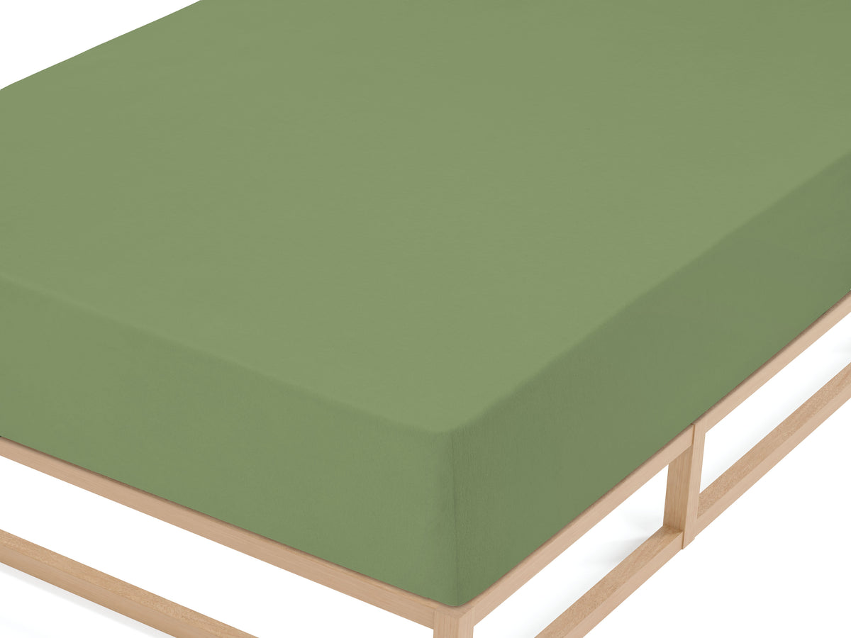 biberna Frottee-Stretch Spannbetttuch – Detailaufnahme