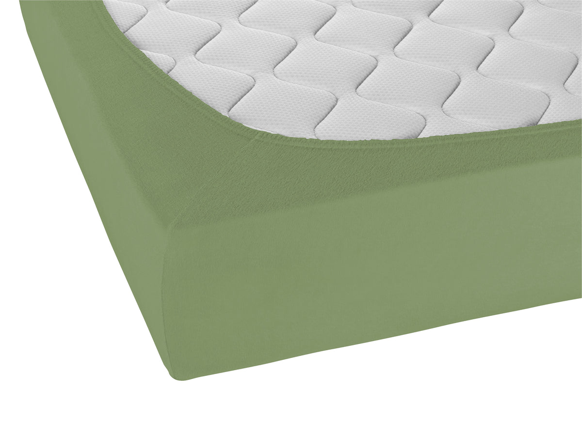biberna Frottee-Stretch Spannbetttuch – Detailaufnahme