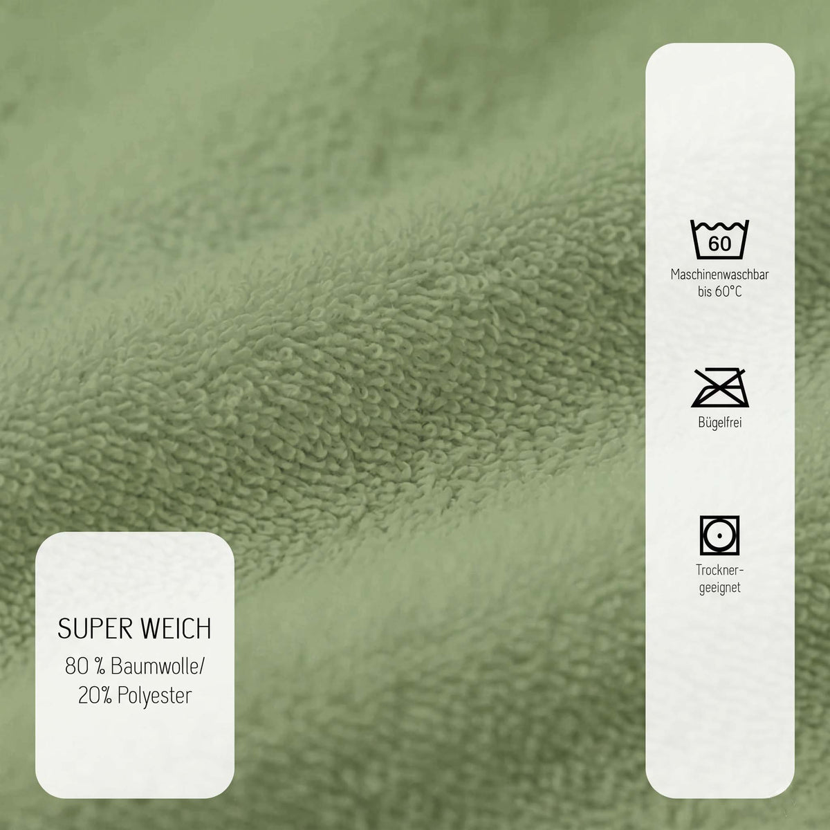 biberna Frottee-Stretch Spannbetttuch – Materialdetail Fichte