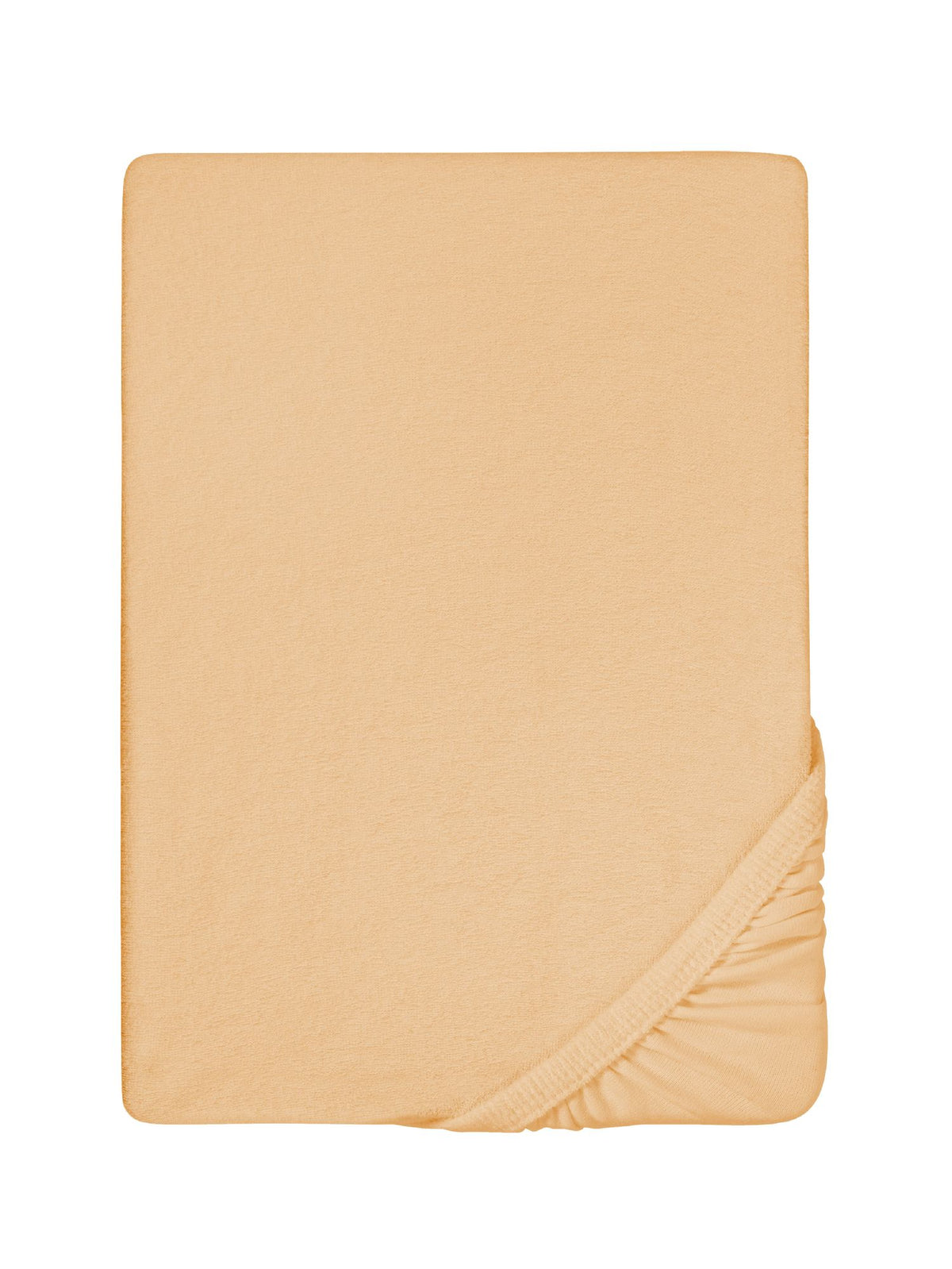 biberna Frottee-Stretch Spannbetttuch Gold – Stoffmuster