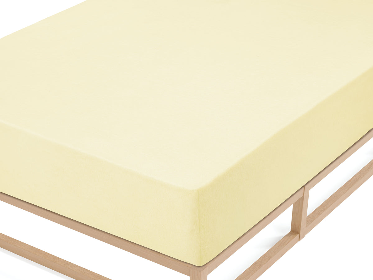 biberna Frottee-Stretch Spannbetttuch – Detailaufnahme