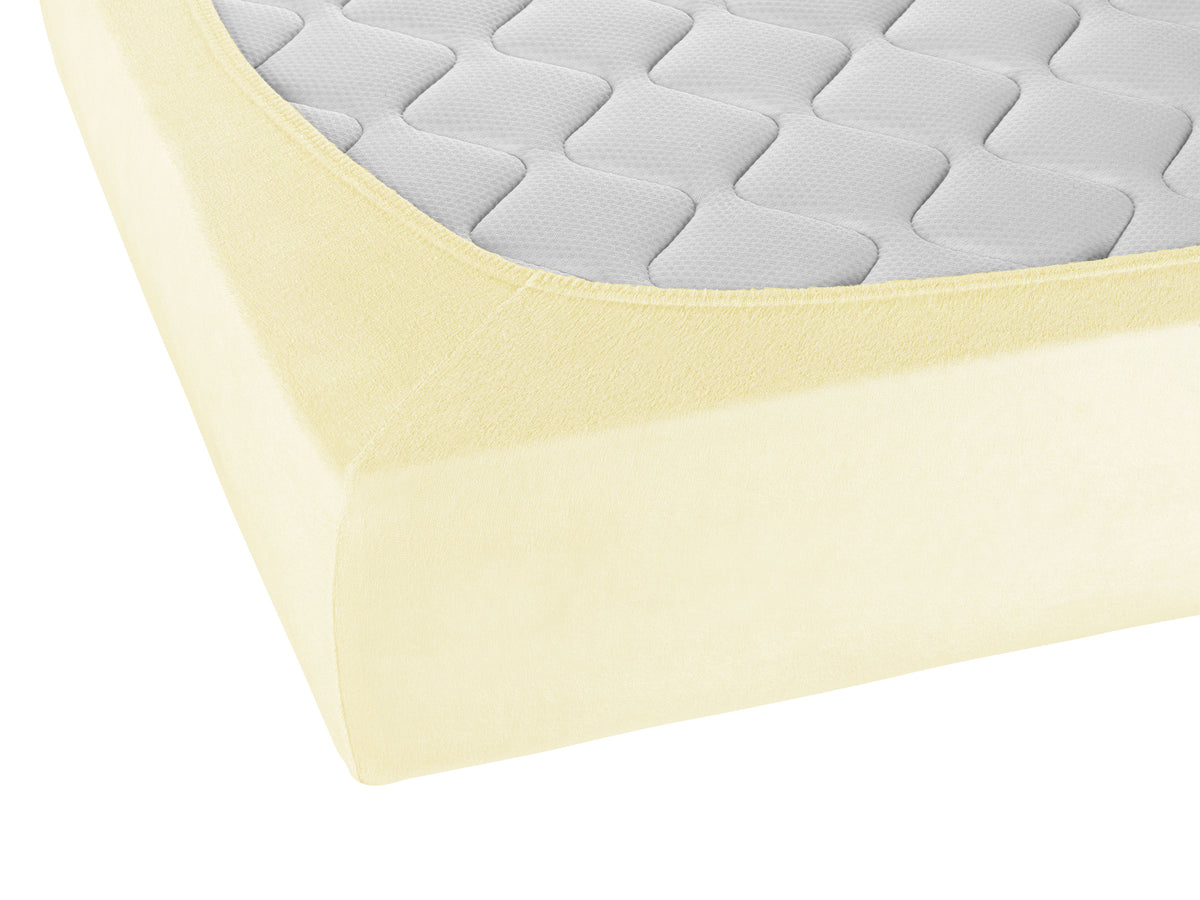biberna Frottee-Stretch Spannbetttuch – Detailaufnahme