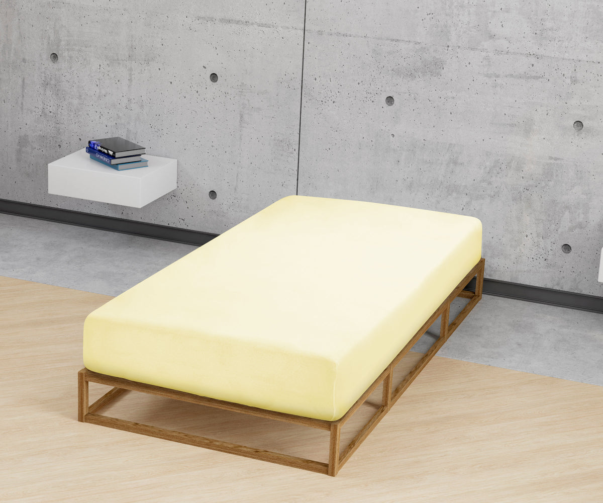 biberna Frottee-Stretch Spannbetttuch – Detailaufnahme