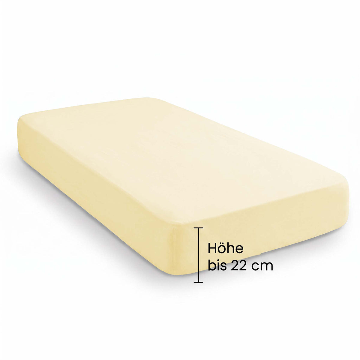 biberna Frottee-Stretch Spannbetttuch – Steghöhe
