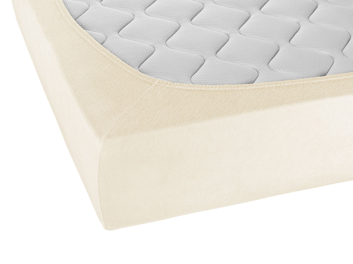 biberna Frottee-Stretch Spannbetttuch – Detailaufnahme