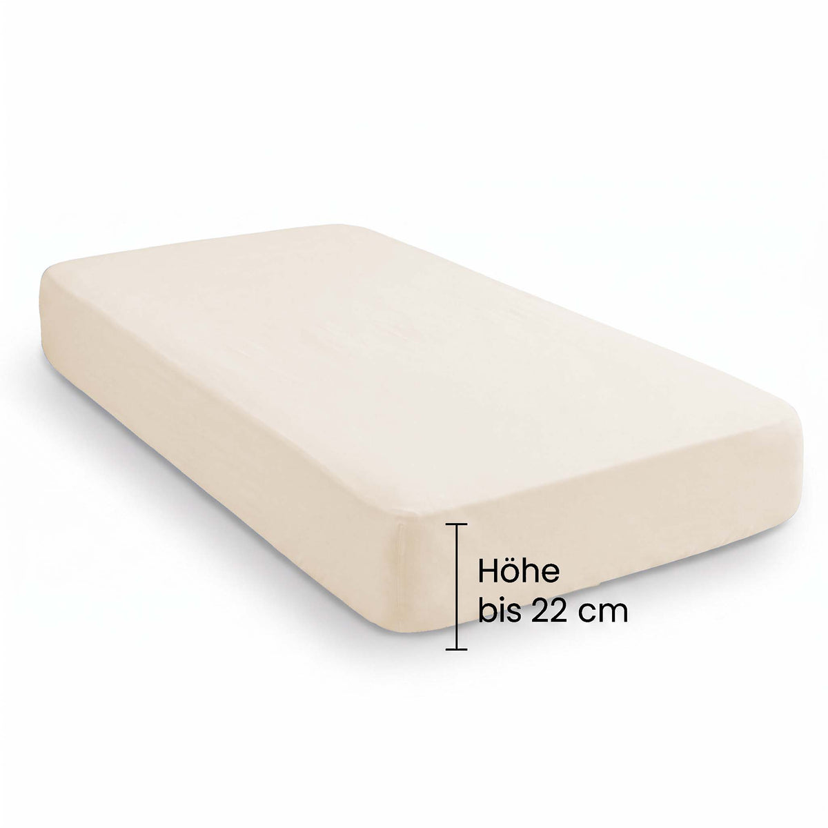 biberna Frottee-Stretch Spannbetttuch – Steghöhe