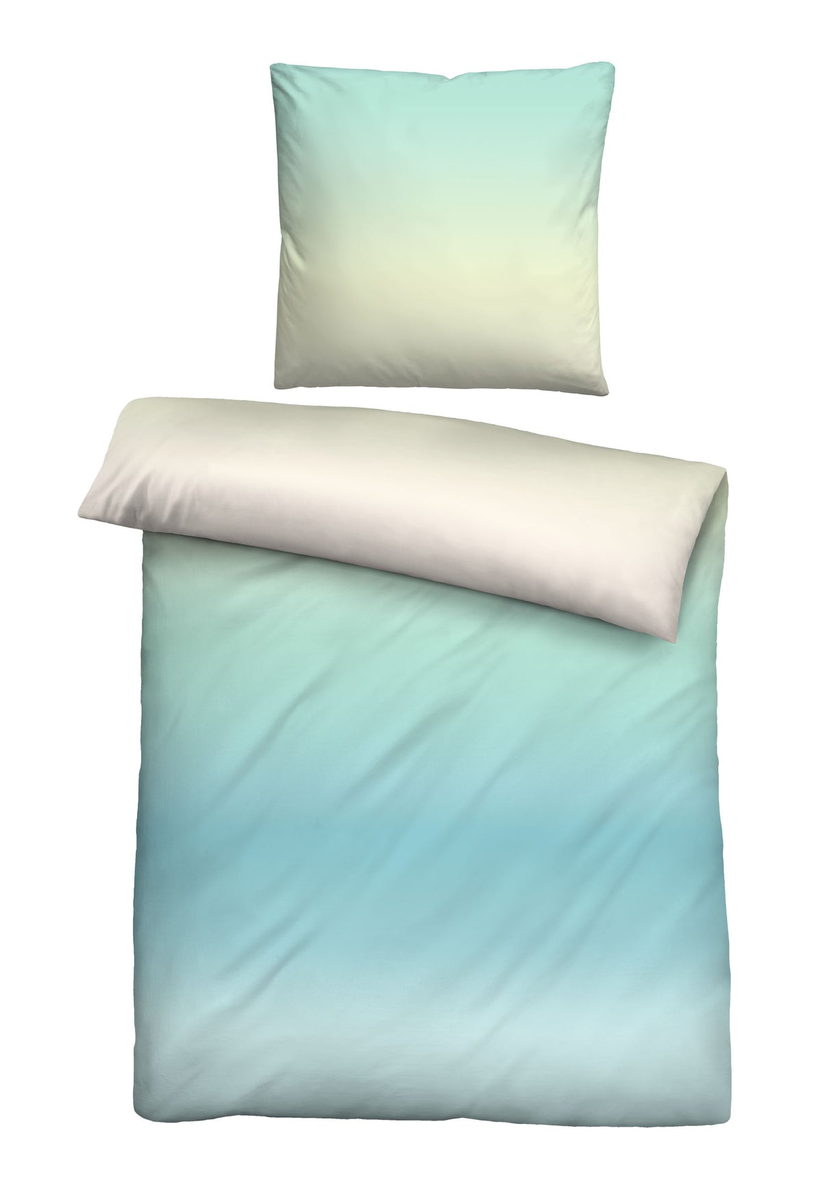 biberna Seersucker Bettwäsche Aqua