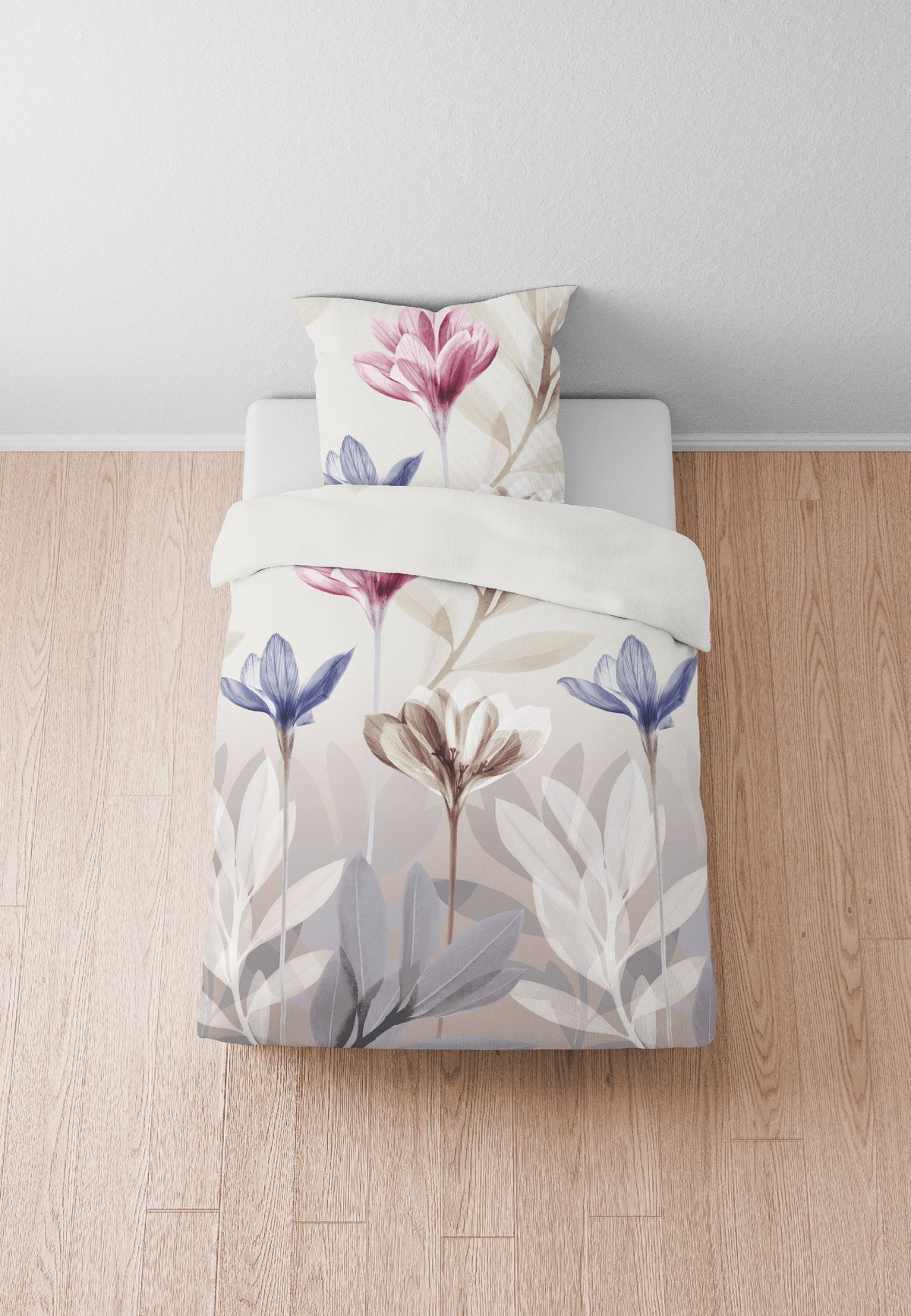biberna Seersucker Bettwäsche Taupe – Produktdetail