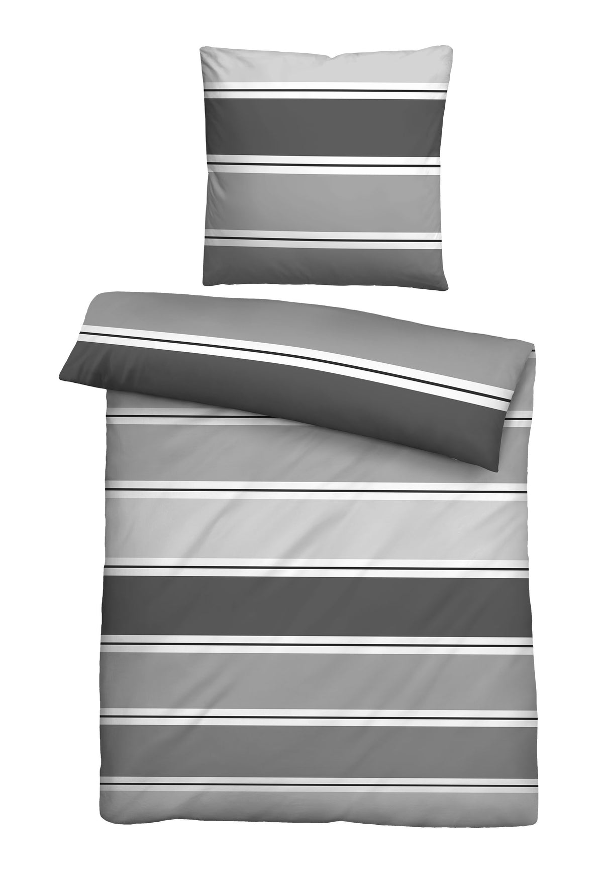 biberna Seersucker Bettwäsche Titanium