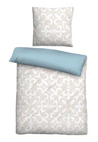 biberna Linon Bettwäsche Ornament – Kitt (0045390)