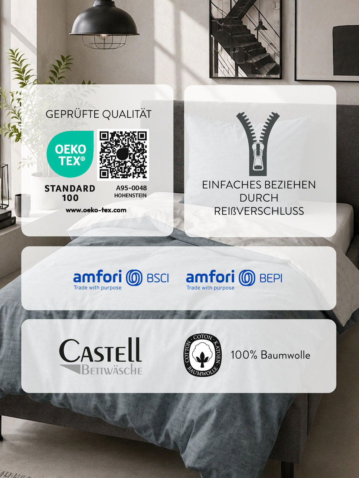 Castell Jersey Bettwäsche Titanium – Produktdetail