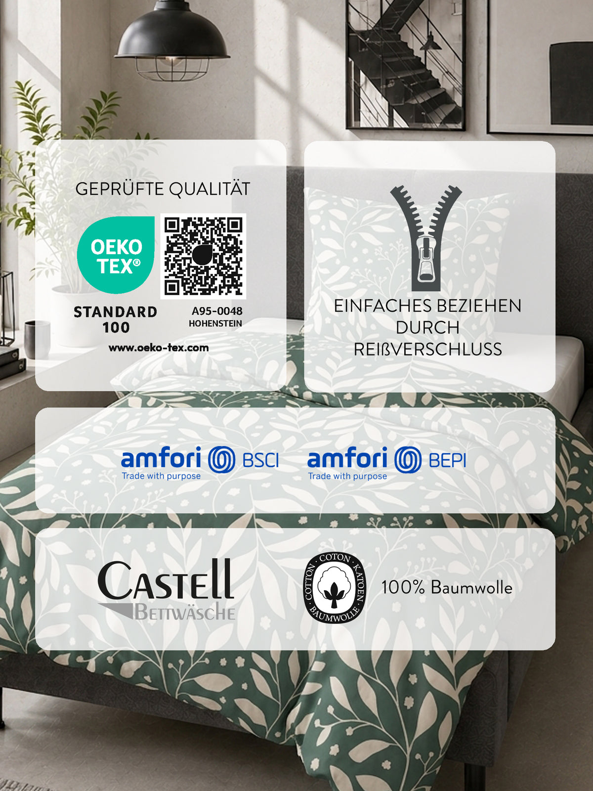 Castell Jersey Bettwäsche Schilf – Produktdetail