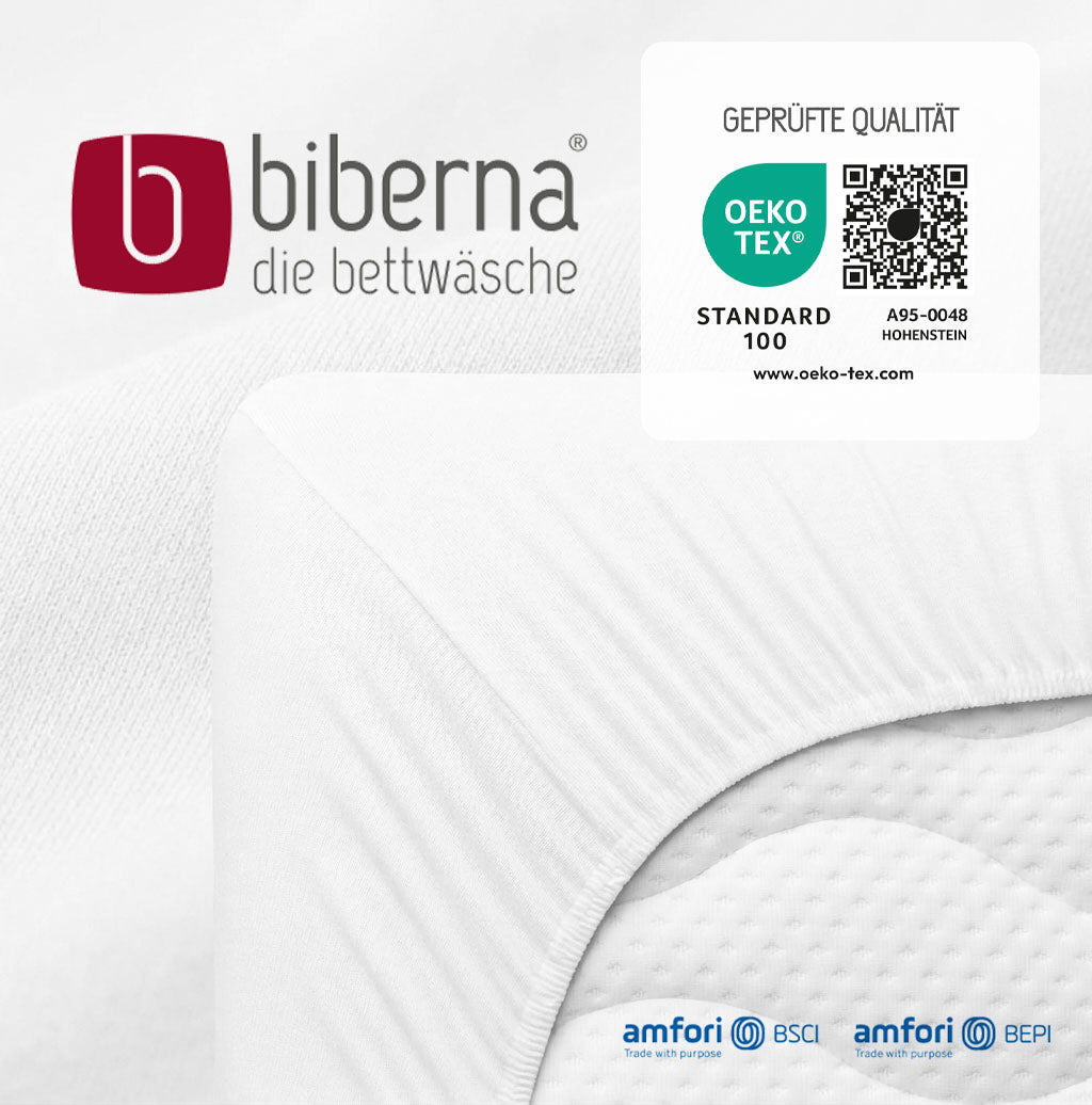 biberna Feinjersey Kinder-Spannbetttuch – geprüfte Qualität, OEKO-TEX Standard 100