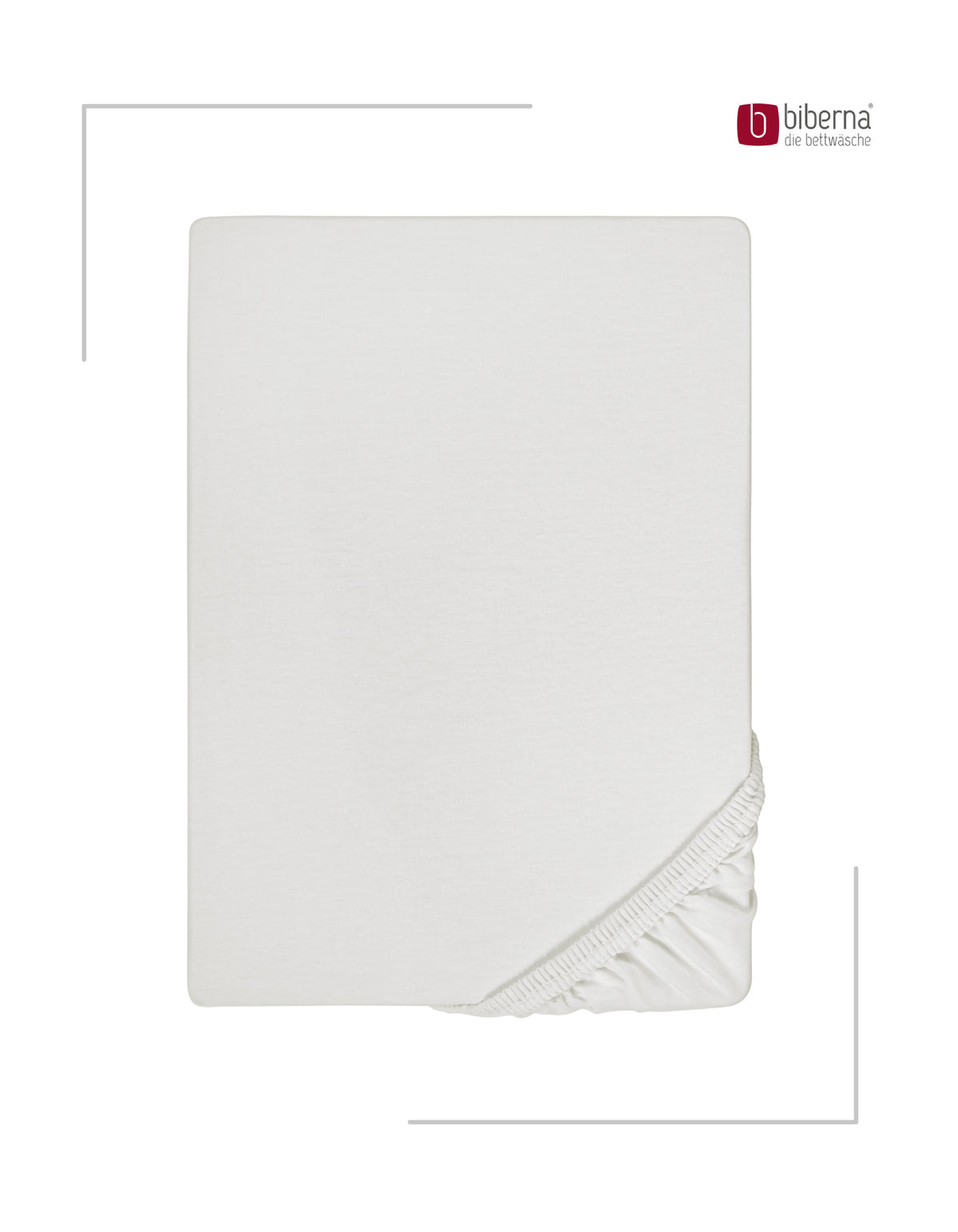 biberna Feinjersey Kinder-Spannbetttuch – Grau, Produktansicht