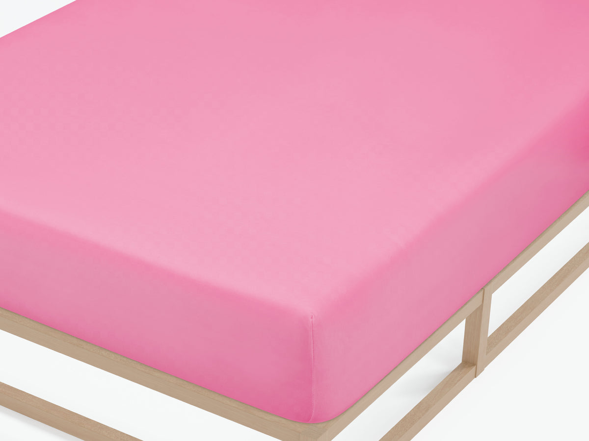 biberna Feinjersey Spannbetttuch Pink – Detailaufnahme