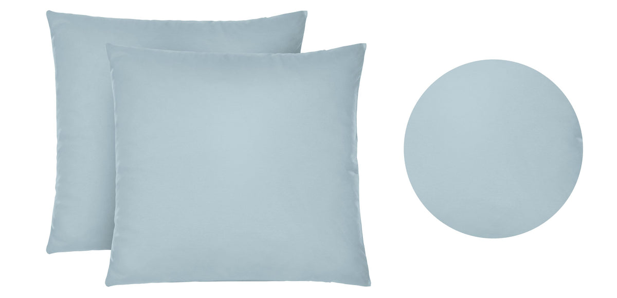 biberna Feinjersey Doppelpack Kissenbezug Taubenblau – Stoffmuster
