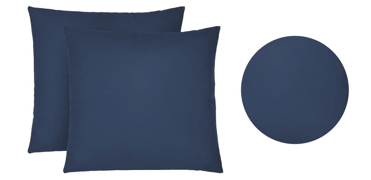 biberna Feinjersey Doppelpack Kissenbezug Marine – Stoffmuster