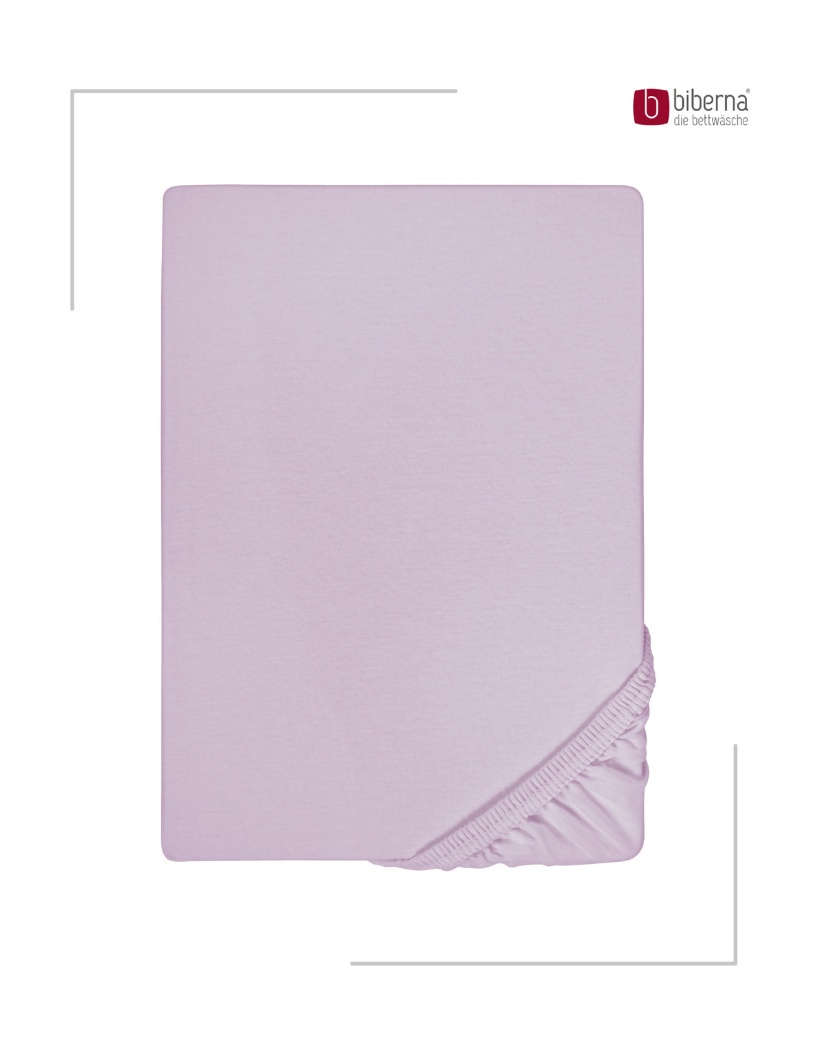 biberna Feinjersey Spannbetttuch – Flieder, Produktansicht