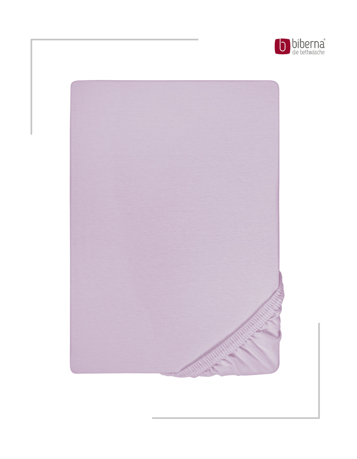 biberna Feinjersey Kinder-Spannbetttuch – Flieder, Produktansicht