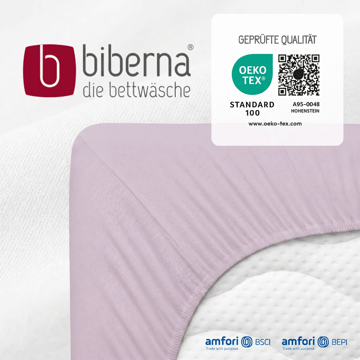 biberna Feinjersey Kinder-Spannbetttuch – geprüfte Qualität, OEKO-TEX Standard 100
