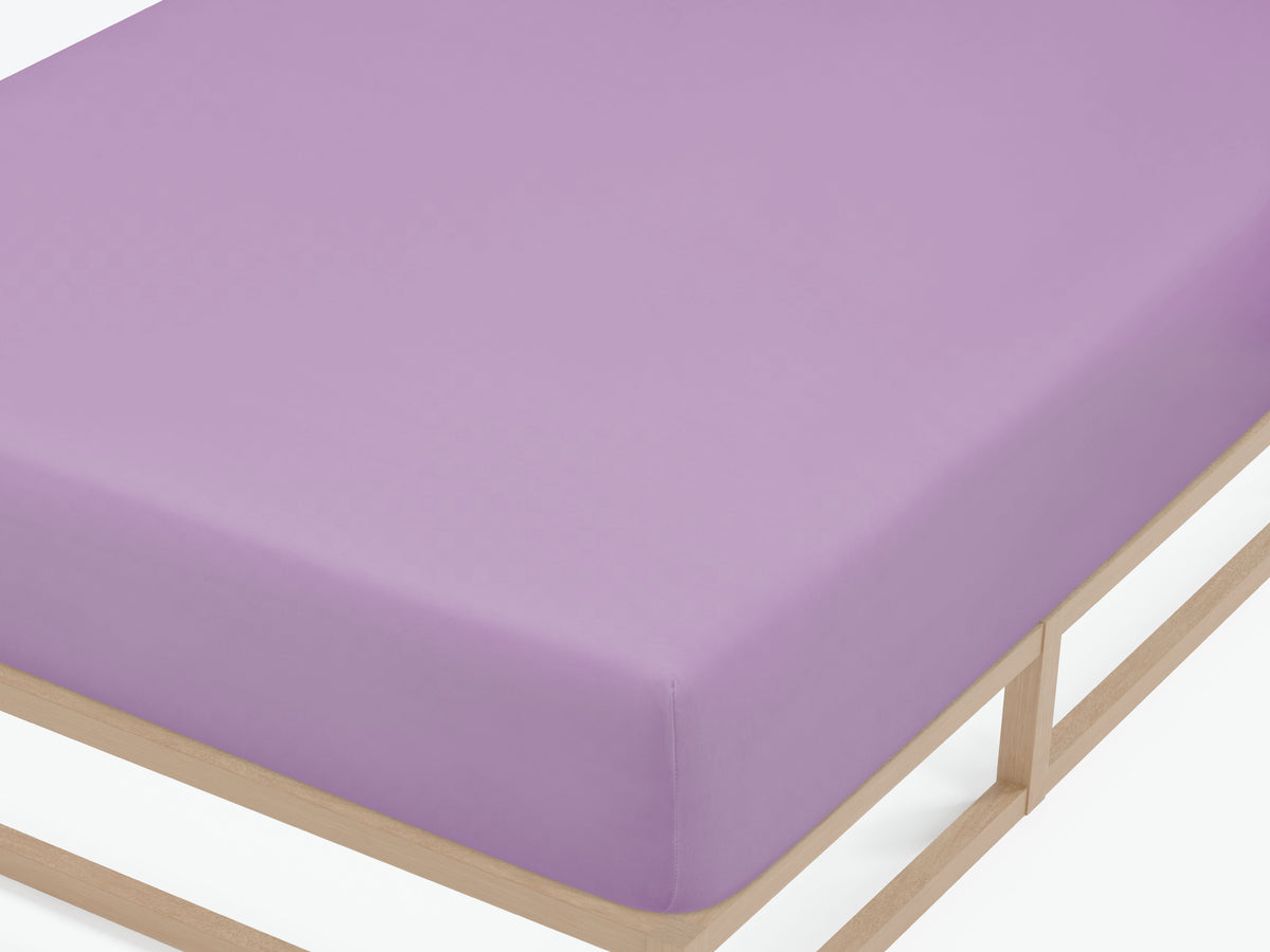 biberna Feinjersey Spannbetttuch Viola – Detailaufnahme