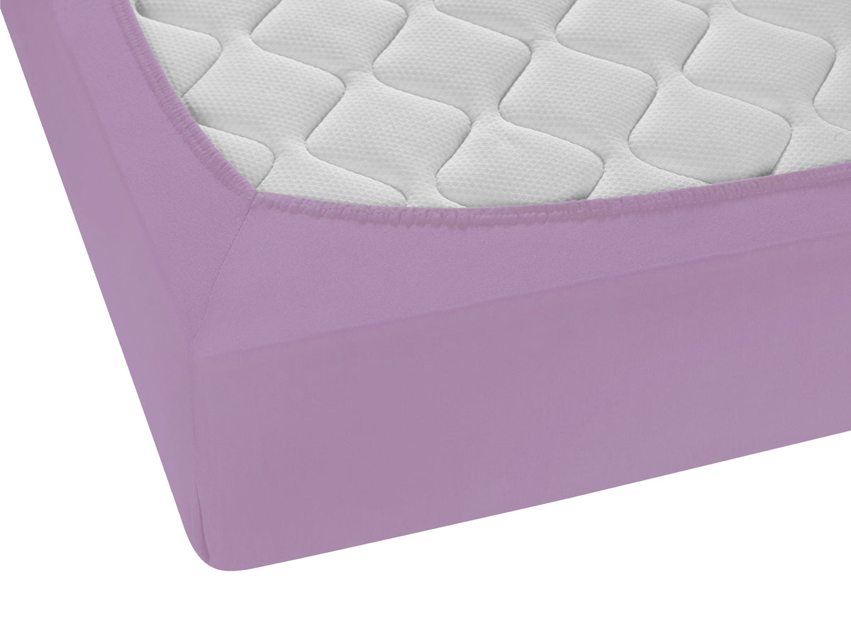 biberna Feinjersey Spannbetttuch Viola – Detailaufnahme