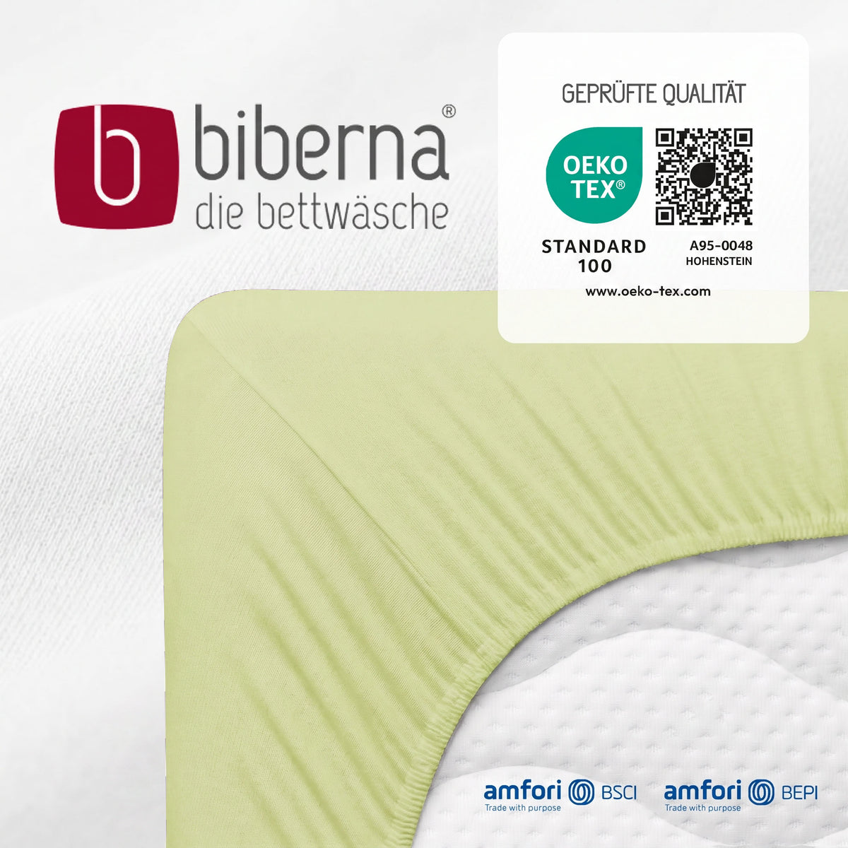 biberna Feinjersey Kinder-Spannbetttuch – geprüfte Qualität, OEKO-TEX Standard 100