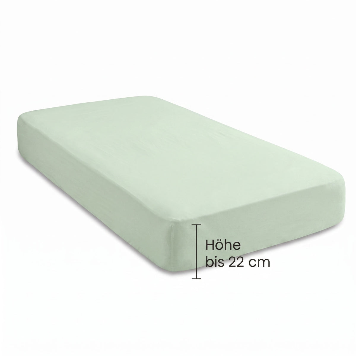 biberna Feinjersey Spannbetttuch – Steghöhe