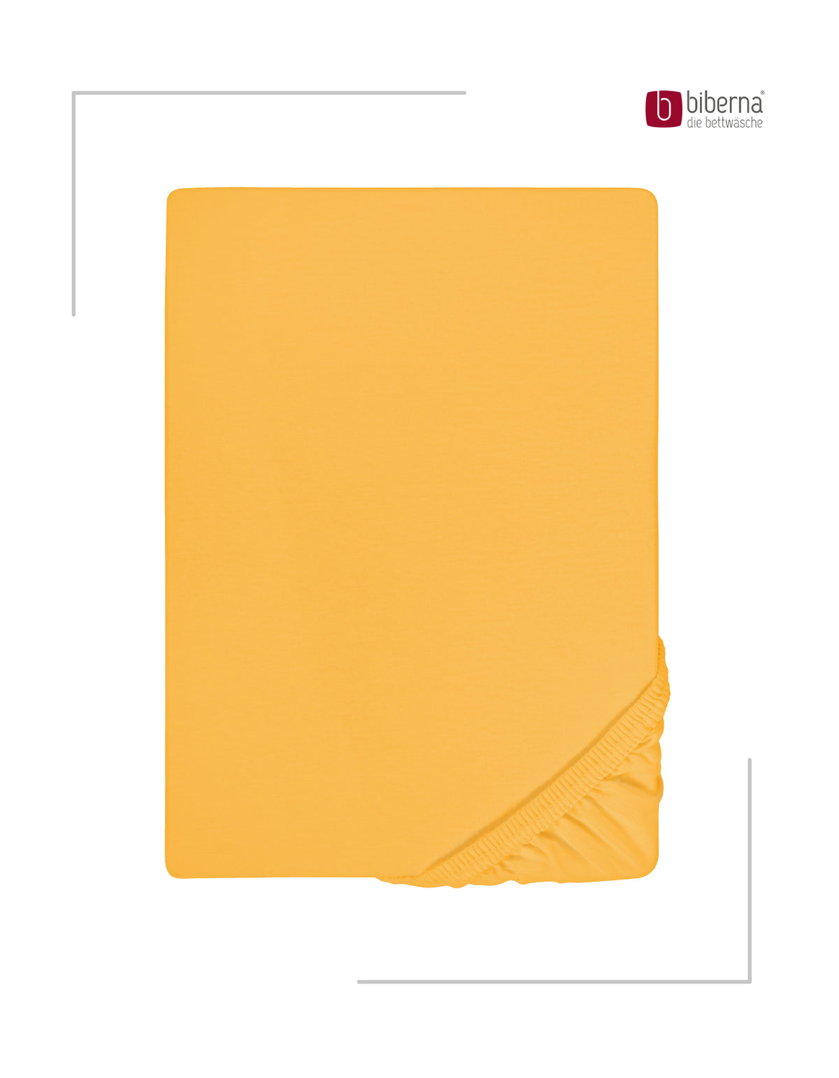 biberna Feinjersey Kinder-Spannbetttuch – Honig, Produktansicht
