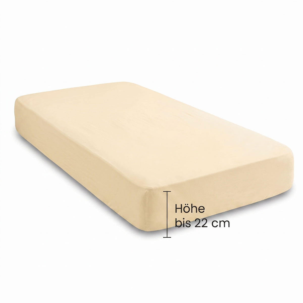 biberna Feinjersey Spannbetttuch – Steghöhe